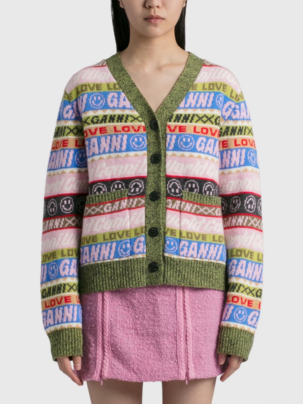 selling ganni wool cardigan, size small